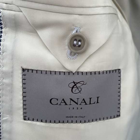 Canali Houndstooth Silk & Wool Two Button Blazer - Sports Coat. Made in Italy - Picture 3 of 16